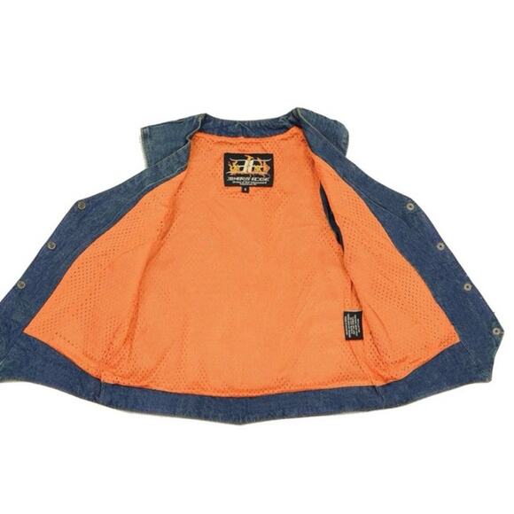 NWT Milwaukee Leather MDL4000 Women's Blue Plain Side 4 Snap Front Denim Vest - Picture 10 of 10